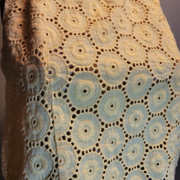 Topshop Yellow Eyelet Blouse - Picture 2 of 4